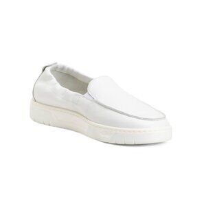 VITAFORM Off White Made In Portugal Leather Comfort Slip On Sneakers